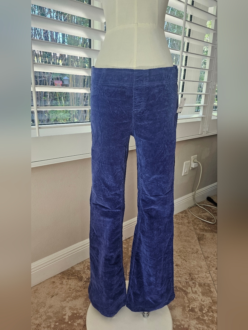 Free People Corduroy Womens Pants Blue Size 29